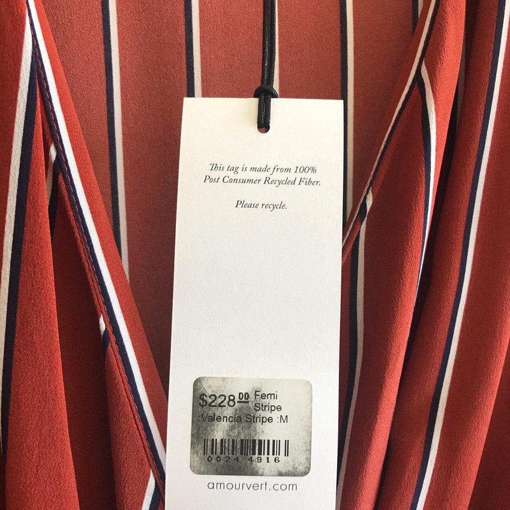 NWT Amour Vert Silk Wrap Dress - Picture 8 of 11
